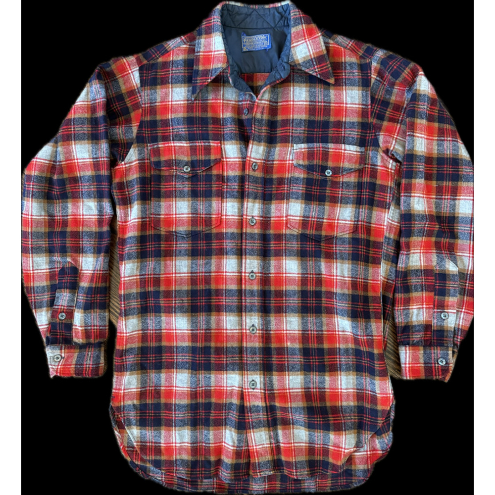 Men's Pendleton Shirt, M, Red‎ & Black Plaid